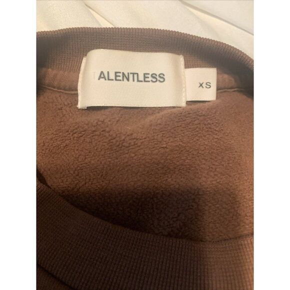 Talentless Womens Solid Brown Long Sleeve Sweatshirt Sweater Xs - Picture 3 of 4